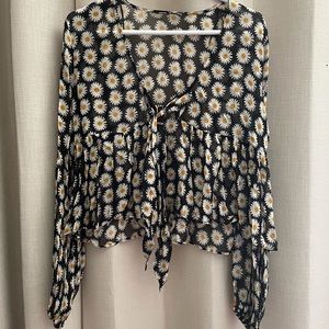Zara sheer flower top
